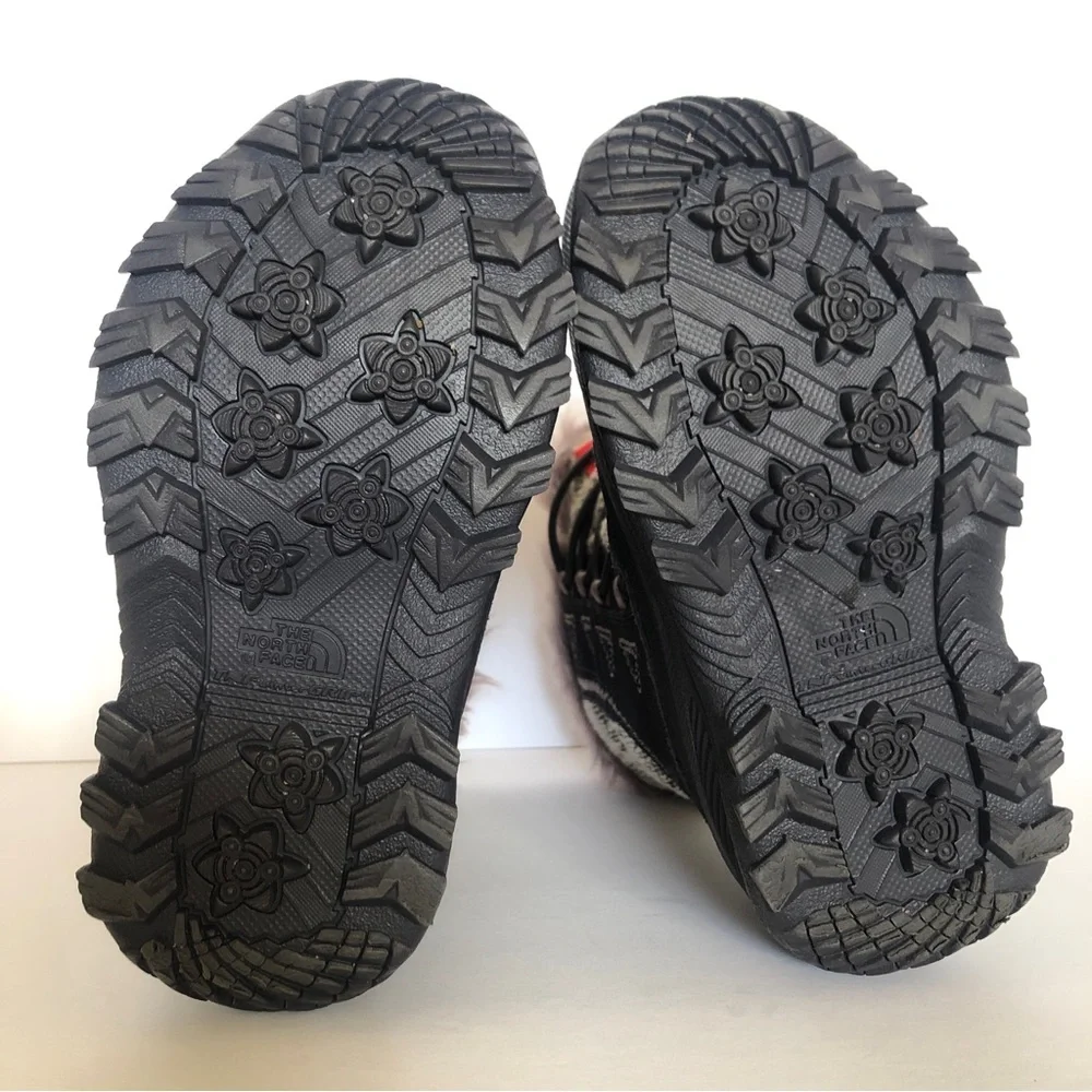 The North Face Shellista Lace Novelty II Gray Purple Faux Fur Girl Snow Boots